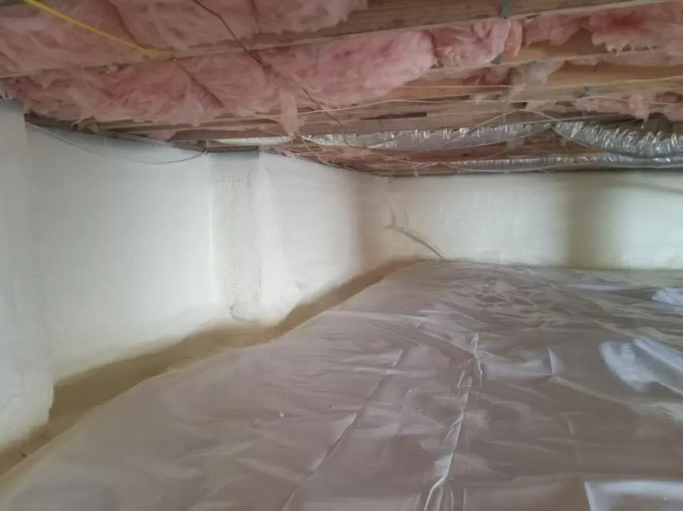 Crawl space encapsulation with closed-cell spray foam for Spray Foam Roofing in Graham